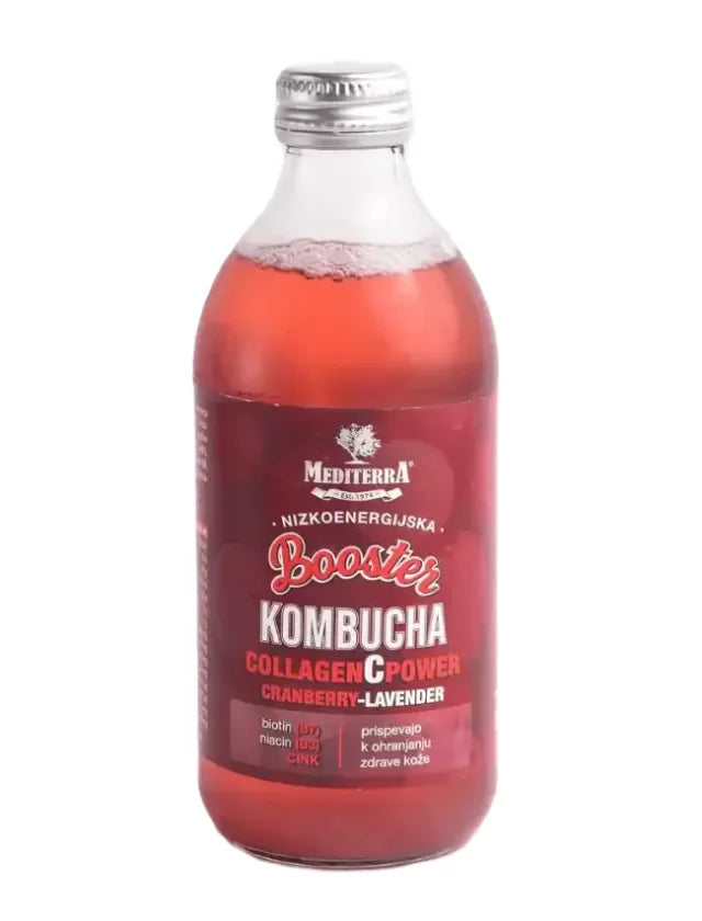 Kombucha Collagen C Power, okus brusnica & sivka