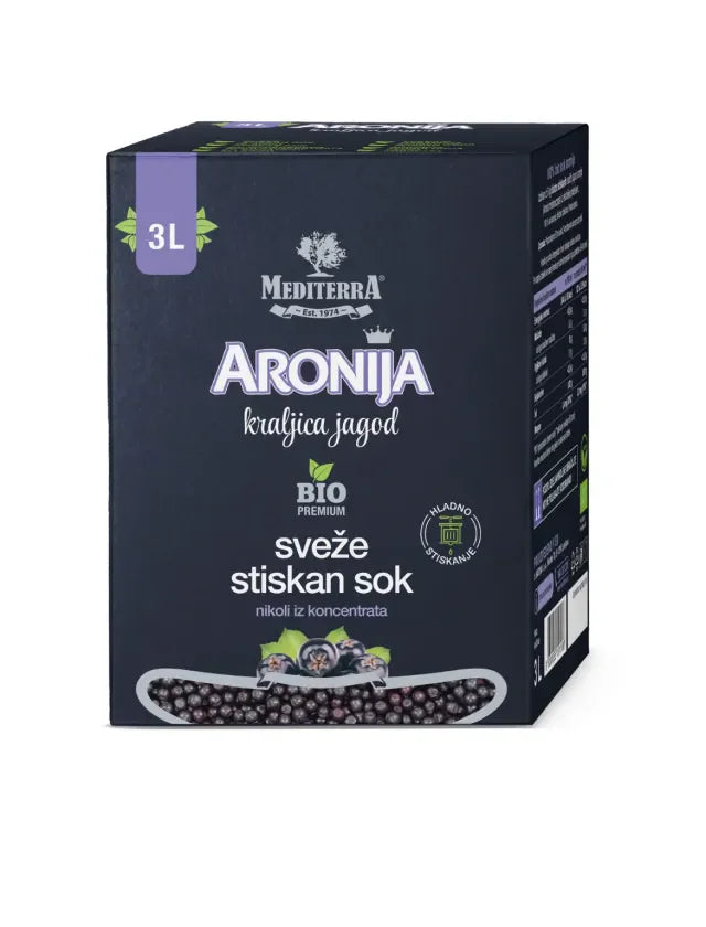 Sok aronije 100% BIO 3 l