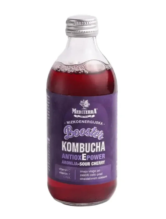 Kombucha Antiox E Power, okus aronija & višnja